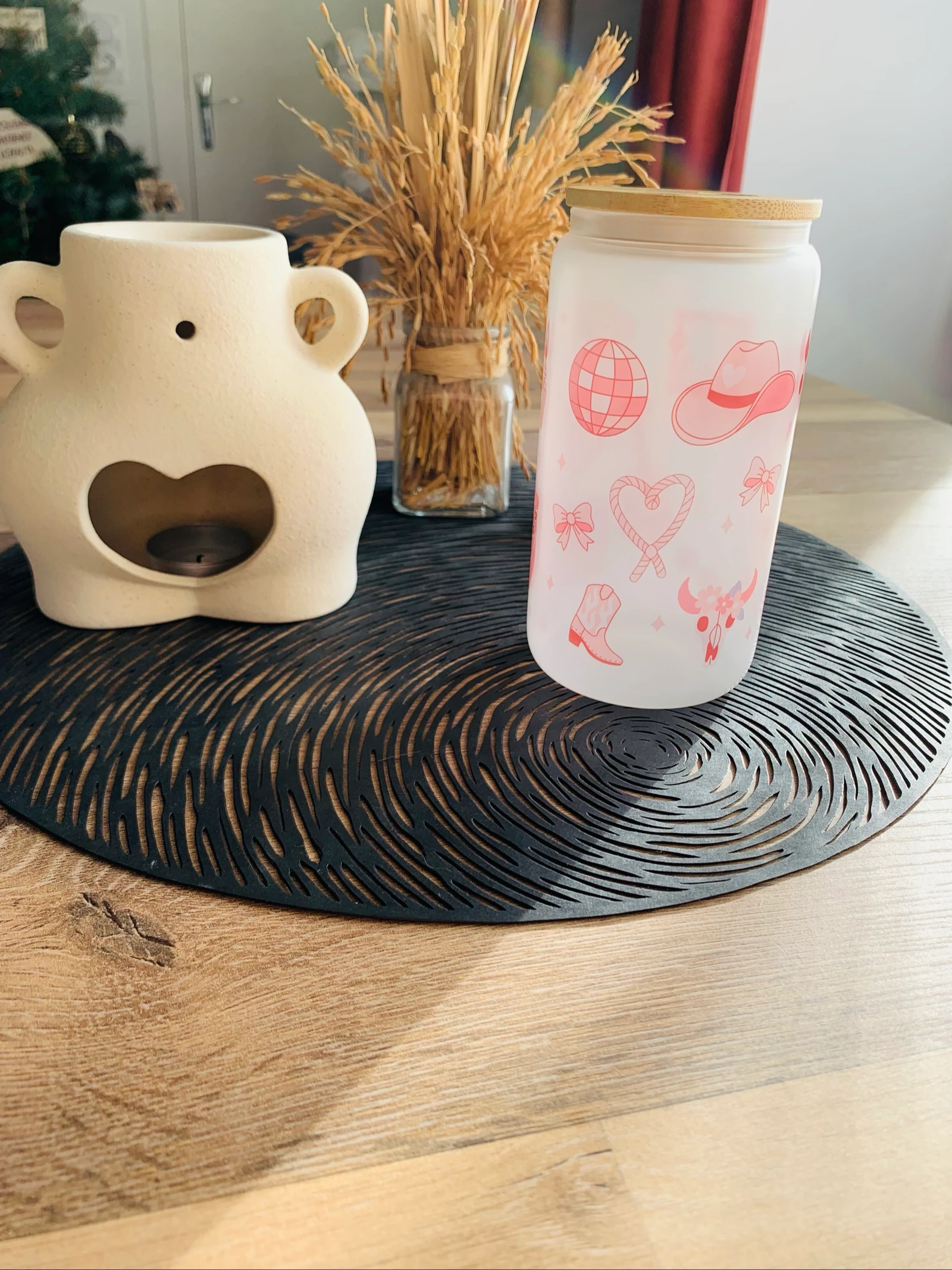 Verre à latte Girl club 470ml - Fait main – photo 3